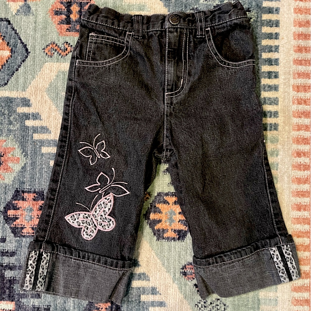Faded Glory 3T Charcoal Cropped Jeans